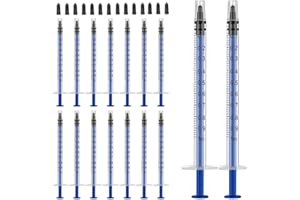 BETEVIE Lot de 50 Seringues de 1 ml Avec Capuchon, Seringue de 1 cc Scellée Individuellement Avec Embout Luer Slip Sans Aiguille Pour Recharger, Nourrir les Animaux Domestiques, Applicateur Oral