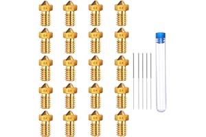 FEMBW 3D Drucker DÜSe 0,4 mm Messing DÜSen Nozzle Extruder Druckkopf FÜR 1,75 mm Filament E3D V5-V6 3D Drucker Az. B. Anycubic I3 Mega Prusa I3 MK3/MK3S Chiron Anet A8 CTC Printer (10 Stück) (20 Stück)