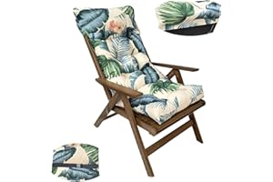 SMGBWAY Coussin de Chaise Longue, épaissir Bain de Soleil,Coussin Transat Jardin intérieur extérieur Antidérapante Avec boucle, Chaise Patio Coussin Coussins de Chaise pour Jardin, Terrasse, Balcon (B)