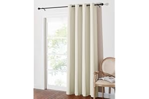 PONY DANCE Zasłona termiczna, ochrona przed zimnem – do salonu, pokoju dziecięcego/dziewczynki, nieprzezroczysta zasłona na drzwi, na przelotkach, 1 szt., wys. 210 cm x szer. 132 cm, jasnobeżowa