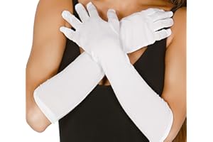 FIESTAS GUIRCA | Guantes Largos (40-42 cm) - Accesorio de Disfraz para Mujer - Ideal para Halloween, Fiestas Medievales, de Bandidos, Mosqueteros y Años '20 - Perfecto para Celebraciones