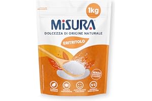 MERISANT Misura Eritritolo Dolcificante in Cristalli Finissimi, Sostitutivo dello Zucchero, Zero Calorie, Senza Glutine, Origine Naturale, 100% Origine Europea, Dolcificante Vegano, Richiudibile, 1Kg