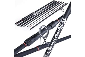 Sougayilang Carp Fishing Rod Carbon Fiber Spinning Fishing Rod,with Super Smooth Guide Ring,(3M/3.6M) 6/7 Section Portable Travel Fishing Pole for Saltwater or Freshwater Carp Rod