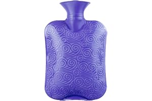 JunD bolsa de agua caliente 2l, bolsa agua caliente caucho natural, bolsas calientes, Bolsas de Agua Caliente para Cama para Niños y Adultos