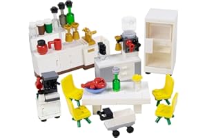 Cabeeskii Mobili da costruzione, compresi letto, TV, divano, armadio da cucina, ecc., Può essere utilizzato per decorare mini mobili in città e altre scene, compatibile con grandi marche