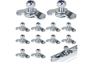 EXLECO 12 accesorios de rosca M8 x 20 para carriles de aerolíneas, rack y amarre, acero galvanizado 500 daN