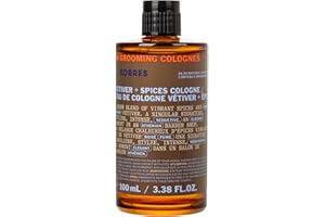 KORRES Athenian Grooming Eau de Cologne z wetiwerią i pikantnymi nutami, ciepły i drzewny zapach dla mężczyzn, bez silikonu i parabenów, wegańska, 100 ml