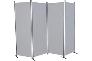 ‎ANGERER FREIZEITMÖBEL GMBH Angerer Freizeitmöbel GmbH Paravent - Raumteiler & Raumtrenner Sichtschutz - Outdoor Paravent für Windschutz & Schatten auf Balkon (4-teilig, Swingtex hellgrau)