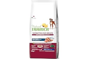 Natural Trainer Sensitive No Grain Cibo per Cani Adulti con Trota - 12kg