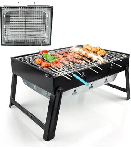Auauraintt Barbecue Portatile a Carbone, barbecue pieghevole, barbecue