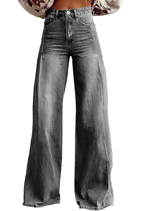 Pantaloni Jeans Vintage Vita Alta Jeans Da Donna A Vita Alta Blu