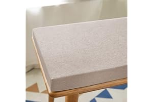 Waigg Kii Garden Bench Cushion 100/120/150cm,non-slip Bench Cushions 2 3 Seater,Indoor Outdoor Bench Seat Cushion for Dining Home Swing (Beige,150X40X3CM)