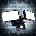 DINGLILIGHTING 20W LED PIR Security Light with Motion Sensor,Waterproof IP65,Daylight White,1600LM,Outdoor Twin Security LED Flood Light,Porch Spotlights Ideal for Yard,Garage,Porch,Parking Lot