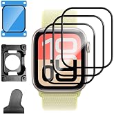 Lutree Screen Protector for Apple Watch SE 3 44mm, 3 Pieces 3D Full Coverage Easy to Install, HD Anti-Scratch Anti-Fingerprin