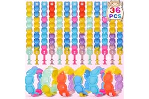 OGNI ORA 36 PCS Braccialetti Pop Fidget it Bambini, Pop Orso Stile Bracciale, Braccialetto Gadget Festa Bambini, Piccoli Giochi per Regalini