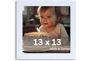 Victor Cornice Klee 13x13 cm in Bianca - Cornice Moderna in Legno quadrata - Cornice Bianca 13x13