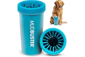 Dexas Pfotenreiniger für Hunde, Haustierbedarf und Hundezubehör, einfach zu bedienen und zu reinigen, sauber, unverzichtbares Hundeprodukt, Größe L, Blau