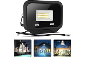 Paideste 30W Focos LED Exterior 3000LM Blanco Frío Foco LED, Superbrillante 6500K Focos LED IP65 Impermeabile Foco Exterior, Foco Reflector LED para Terrazas Jardín Patio Garaje Depósito