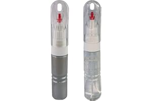 LUDWIGLACKE Set de stylos de retouche de peinture carrosserie voiture avec aiguille + pinceau dans la couleur rouge melbourne A75 compatible avec BMW 24 ml