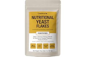 Coolinario Fortified Nutritional Yeast Flakes (56 g) Savory Cheese-Like Flavor for Vegan Cooking | Rich in B-Vitamins, Protein & Fiber | Ideal for Pasta, Popcorn & Sauces | Gluten-Free & Vegan