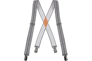 Buyless Fashion Tirantes para hombre - 48 "Correas ajustables 1 1/4" - Espalda X con clips negros