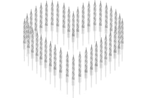 FIHODONE 40 PCS Birthday Candles Girls and Boys,7.5cm Spiral Candles for Cake,Birthday Cake Candles with Holder,Candle for Birthday Party Wedding Cake Decorations