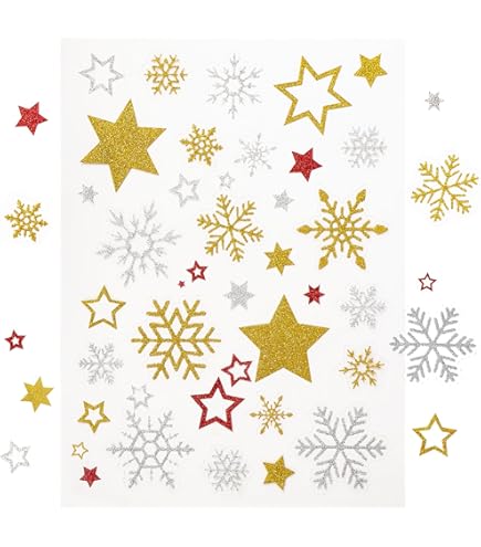 Pegatinas Estrellas Navidad Pegatinas Estrella Navideñas