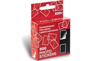 Victoria Collection Selbstklebende Doppelseitige Foto Aufkleber - Säurefrei für Scrapbooking & Kreative Alben | 500 Fototapes mit Einfach zu Bedienendem Foto-Spender