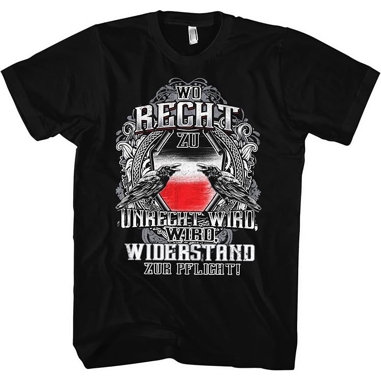 Old School Flag T-Shirt Kaiserreich – Design Mit Deutschland Germania & Preußen, 100% Baumwolle