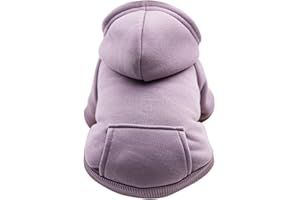 Tonsee Haustier Dog Jumper, Hoodie, Dog Jumpers, Puppy Jacket, Dog Clothes, Warm Winter Coat, Pet Clothing, Fleece Sweater (Purple, M)