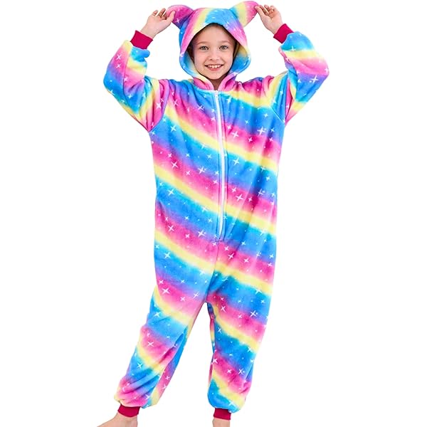 Surpyjama Enfant Pyjama Gabby's Dollhouse - Combinaison Polaire Avec Capuche à Oreilles 3D - Enfant (DreamWorks) Kigurumi Enfant