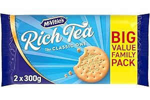 McVitie's Rich Tea Classic Biscuits Twin Pack, 600 g (Pack of 1)