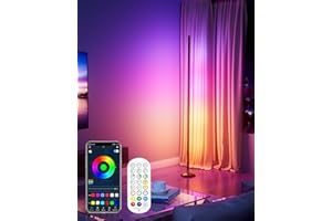 ‎WISIMMALL WISIMMALL RGBIC LED Stehlampe Wohnzimmer Dimmbar，170cm Standleuchte mit Fernbedienung＆APP, Ecklampe mit 16 Millionen Farben und 300 Szenenmodi für Spielzimmer, Schlafzimmer, Party, TV - mit Musi-Sync
