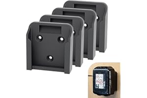 STARMAKER 4 Stück Batteriehalter kompatibel mit Makita 18 V Wandhalterung mit Verriegelung für Akkus BL18 1,5Ah 3Ah 5Ah 6Ah individuelle Schraubbefestigung für Werkstatt, LKW