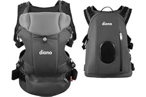 Diono Carus Complete, 4-in-1 Baby Carrier System with Detachable Backpack, from 3.2-15 kg, Light Grey (2018 Model)