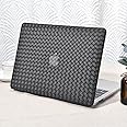 Seorsok Compatible with MacBook Air 13 Inch Case2022 2021 2020 2019 2018 Release A1932 A2179 M1 A2337 Touch ID,Elegant Plastic Hard Shell Case Transparent Keyboard Cover,Black Tartan PVC Leather
