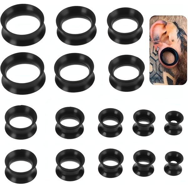 GUSXPPD 6 paar siliconen oordopjes tunnels, siliconen vleestunnels, hartvormige oortunnels, strectchers, dubbel uitlopende expander, flexibele vleestunnelpluggen voor vrouwen en mannen, 6-20 mm, 18MM GUSXPPD 6 paar siliconen oordopjes tunnels, siliconen vleestunnels, hartvormige oortunnels, strectchers, dubbel uitlopende expander, flexibele vleestunnelpluggen voor vrouwen en mannen, 6-20 mm, 18MM