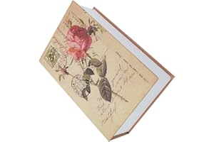 Youyijia Book Safe Steel Portable Dictionary Secret Safe Can for Home Office 18.5x11.5x5.0cm Hidden Storage Safe Box with 2 Keys for Storing Money Jewelry Credentials Key (Rose)