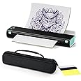 Itari M08F Wireless Tattoo Stencil Printer - Tattoo Transfer Machine Thermal Copier with 10pcs Transfer Paper, Bluetooth Stencial Printer for Tattooing, Compatible with Smartphone & PC, Black