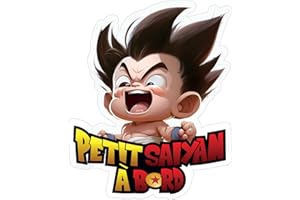 FFrame Sticker voiture PETIT SAYAIN A BORD 13x15cm vinyle haute qualité, bébé à bord, 100% Français, écoresponsable et écologique FF-AM-PETIT-SAYEN-A-BORD