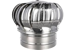 Jonikuper Rotating Chimney Cowl Cap,Anti Downdraught Chimney Cover,Stainless Steel Material,for Enhanced Ventilation(Ø200 MM)