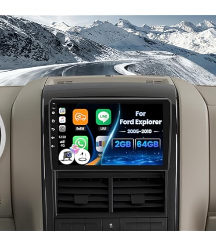10.1" Android Car Stereo For Ford Explorer 2005-2010 - Wireless CarPlay, Android Auto, 6GB+128GB