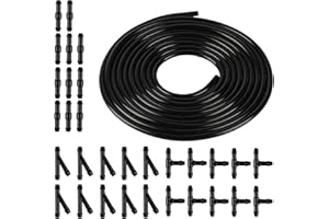 HUANGXINYU 4m Car Windshield Washer Hose Kit with 30 Pieces Hose Connectors, Y I T Type Universal Windscreen Wiper Hoses to Connect Car Water Pump and Nozzles