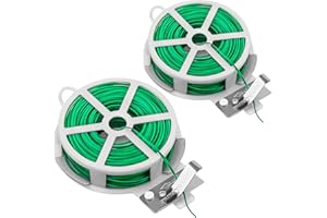 CAPRICIOUS 2 Pz Filo per Piante Verdi Fascette da Giardinaggio, 100 m Filo per Legare Piante, Laccetti Lacci per Piante, Cavi di Piante da Giardino