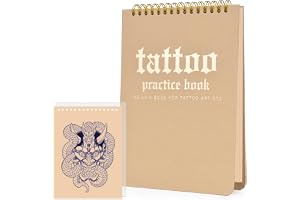 Tatuering övning hud flippbok, 10 ark med 1 mm silikonhud, tradictonal tatuering träningsdagbok, bärbar och återanvändbar för gör-det-själv-konstnärer, premiummaterial, original tatuering hud bok