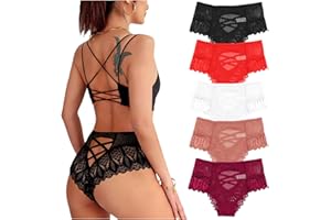 Zilams 5 sztuk majtek damskie majtki z wysokim stanem gorące stringi koronkowe seksowne rozciągliwe wygodne damskie majtki