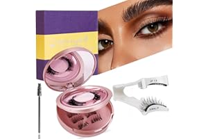 CHLFFUA Ciglia magnetiche 3D ciglia magnetiche con pinza, ciglia artificiali, magnetiche, look naturale, riutilizzabili, kit di ciglia magnetiche senza eyeliner, ciglia magnetiche per Natale