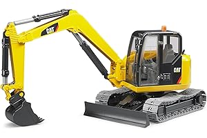 bruder 02456 - Mini-pelleteuse Cat, Chantier, Véhicule de construction, Pelleteuse, bworld, Jouets
