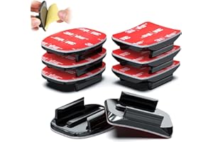DSITNDAM 16 Camme di Montaggio Adesive Piatte + Curve, Pad Adesivi da per Caschi, Cuscinetti per Telecamere Fisse per Ciclismo, Sci, Surf, Compatibili con la Maggior Parte dei Modelli di Sport, DV