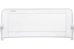 Dreambaby Maggie Toddler Bed Guard - Foldable & Portable Safety Rail - Fits Recessed & Flat Bed Bases Up to King Size Mattress - Simple Fold Down Feature - 110cm Wide x 50cm Tall